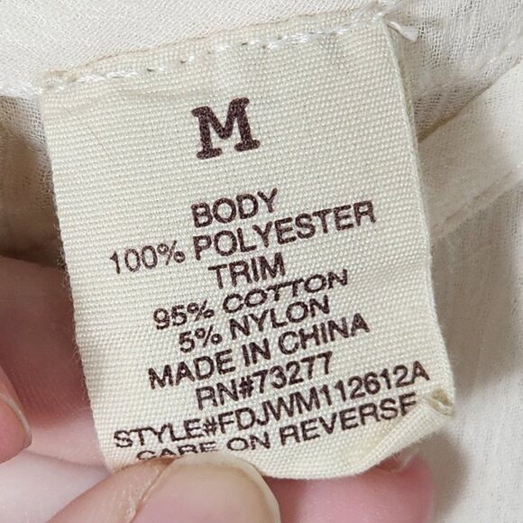 Mudd Boho Blouse Y2K Size M Sheer Floral - Picture 9 of 10